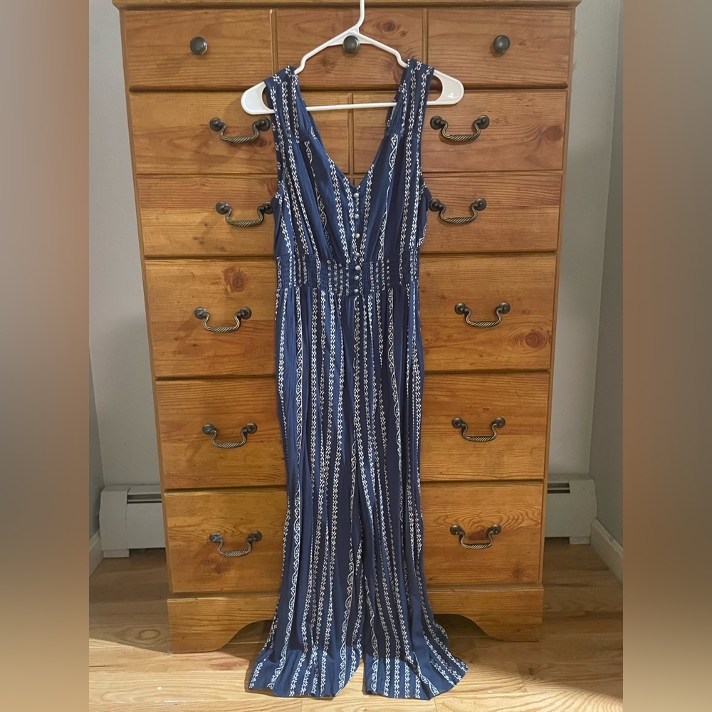 Women’s  Blue and White Romper